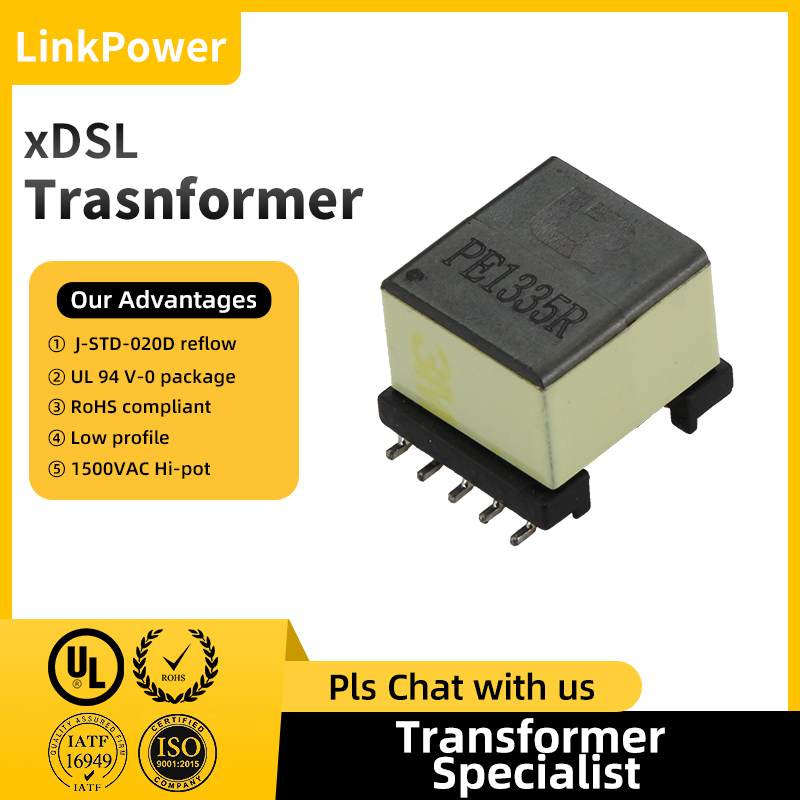 Highly efficient xDSL transformers for reliable broadband data transmission and enhanced signal integrity.